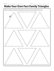 Make Your Own Fact Family Triangles