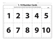 1–10 Number Cards
