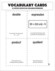Vocabulary Cards: Explaining Expressions