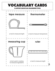 Vocabulary Cards: Measurement Tools
