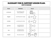 Glossary: How to Compare?
