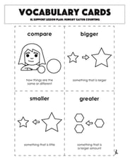 Vocabulary Cards: Hungry Gator Counting