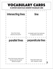 Vocabulary Cards: Geometry Vocabulary: Lines