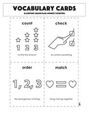 Vocabulary Cards: Monkey Counting