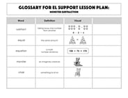 Glossary: Monster Subtraction