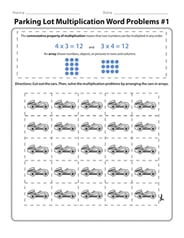 Parking Lot Multiplication Word Problems #1