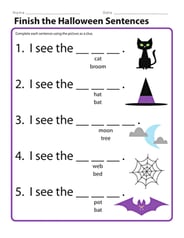 Finish the Halloween Sentences