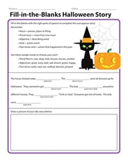 Fill-in-the-Blanks Halloween Story 