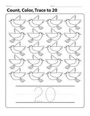 Count, Color, Trace to 20