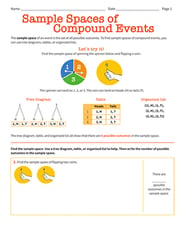 Compound Event Probability Worksheet Compound Probability Independent