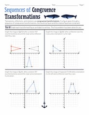 Transformational Geometry Worksheets