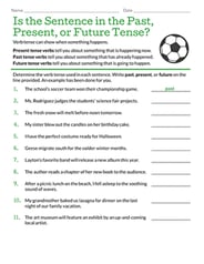 Simple Past Tense Activity For Grade 5