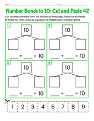 Number Bond Worksheets 2nd Grade Number Bonds To Ten Rainbow Craft