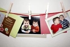 String a Holiday Card Clothesline