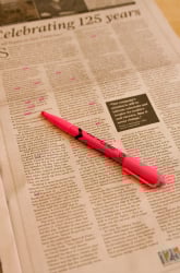 Practice Reading with Newspaper "Highlights"