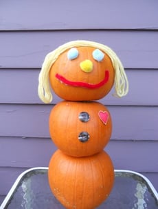 Pumpkin Snowman