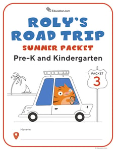 Roly's Road Trip: Pre-K and Kindergarten Summer Packet 3