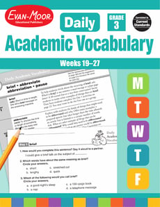 Daily Academic Vocabulary, Grade 3: Weeks 19–27