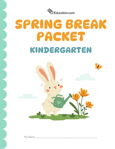 Kindergarten Spring Break Packet