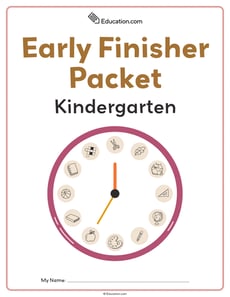 Kindergarten Early Finisher Packet