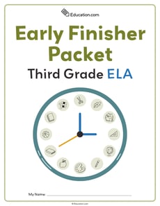 Third Grade ELA Early Finisher Packet