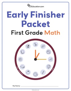 First Grade Math Early Finisher Packet