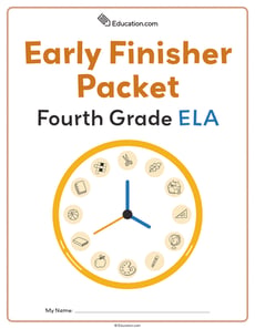 Fourth Grade ELA Early Finisher Packet