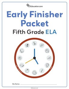 Fifth Grade ELA Early Finisher Packet