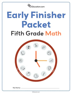 Fifth Grade Math Early Finisher Packet