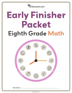 Eighth Grade Math Early Finisher Packet