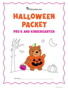 Pre-K and Kindergarten Halloween Packet
