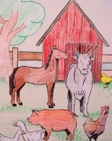 Animals on a Farm: Paper Cut-Outs!