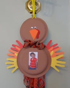 Make a Paper Plate Turkey Photo Frame 