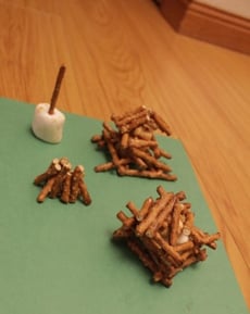 Pretzel Log Cabin