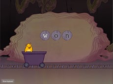 Mixed Row Typing: Top and Bottom Row Words with Gem Miner