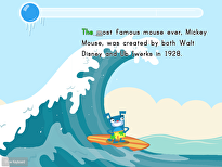 Typing Sentences for Speed: Cartoon Trivia Surfing
