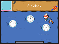 Dino Fishing: Telling Time to the Hour