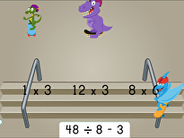 Dino Skateboarding: Which Expressions Have the Same Product?