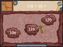 Dino Bones: Three-Digit Addition and Finding 10 More