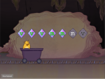 Bottom Row Typing: V and M with Gem Miner