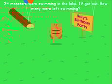 Jumpy: Two-Digit Subtraction Word Problems