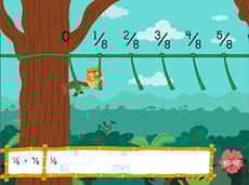 Adding Fractions with Like Denominators: Jungle Edition