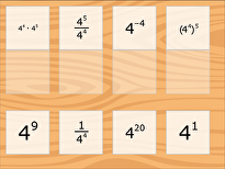 Match: Properties of Exponents