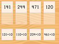 Match: Three-Digit Addition and Finding 10 More