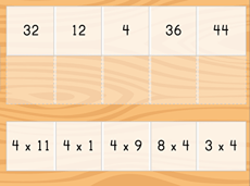 Multiply by 4 Matching Quiz