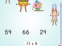 Multiply by 6: Ski Racer