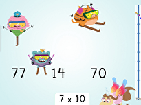 Multiply by 7: Ski Racer