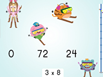 Multiply by 8: Ski Racer