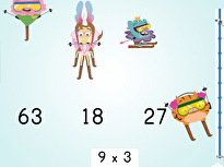 Multiply by 9: Ski Racer