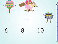 Ski Racer: Compare Numbers 1-10